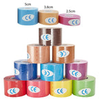3pcs Muscle Tape Physiotherapy Sports Tape Basketball Knee Bandage, Size:, 2.5cm x 5m, 3.8cm x 5m