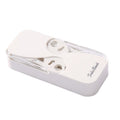 FukuBook Portable Mini Automatic Opening and Closing Floss Storage Box with Floss, White, Black, Green, Pink White