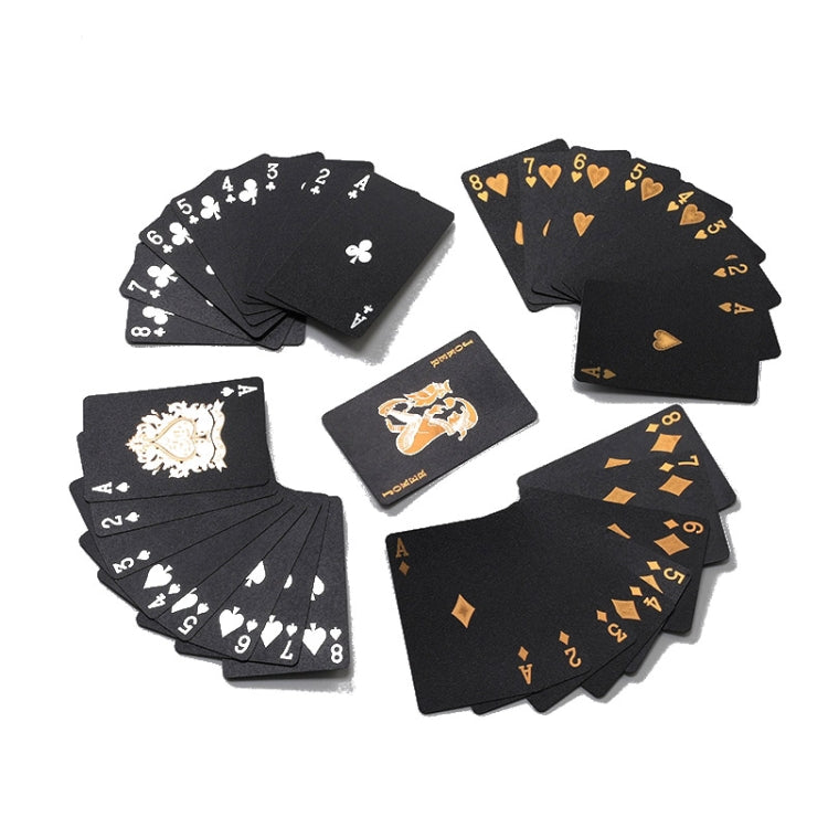 2 PCS Card Game Bronzing Waterproof Playing Cards, 2 PCS Bronzing Waterproof Poker 2 PCS Bronzing Waterproof Poker
