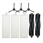 For 360 X100/X100 MAX Robot Vacuum Accessories, Main Brush, 2pcs Filter, 1pair Side Brush, Main Brush +2 Filters+2 Side Brushes