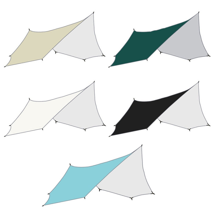 Outdoor Octagonal Curtain Tent Rain and Sun Protection Camping Sunshade Pergola, White, Green, Khaki, Black, Blue