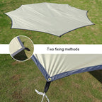 Outdoor Octagonal Curtain Tent Rain and Sun Protection Camping Sunshade Pergola, White, Green, Khaki, Black, Blue