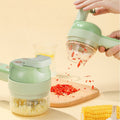 4 In 1 Handheld Electric Vegetable Cutter Set Garlic Mud Masher Garlic Chopper, Garlic Chopper Garlic Chopper
