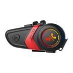 Motorcycle Helmet Call Music Navigation Bluetooth Headset, Red, Yellow, Green Red Hard Pipe Microphone