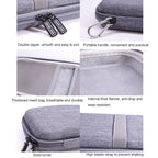 Mobile Phone Power Bank Data Cable EVA Storage Bag, Gray, Black