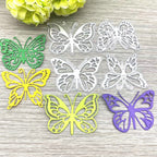 Four Butterflies Metal Embossing Cutting Die Hand Ledger Template, Four Butterflies Four Butterflies