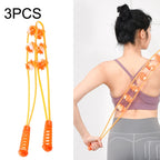 3PCS Plastic Back Puller Shoulder Waist Back Manual Roller Massager, Style:, Two Wheels (Yellow), Three Wheels (Green), Three Wheels (Yellow) Two Wheels (Yellow)