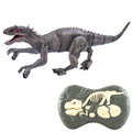2.4G Wireless Remote Control Tyrannosaur Simulation Mechanical Dinosaur Model Toy, Gray, Red Gray