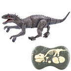 2.4G Wireless Remote Control Tyrannosaur Simulation Mechanical Dinosaur Model Toy, Gray, Red Gray