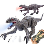 2.4G Wireless Remote Control Tyrannosaur Simulation Mechanical Dinosaur Model Toy, Gray, Red