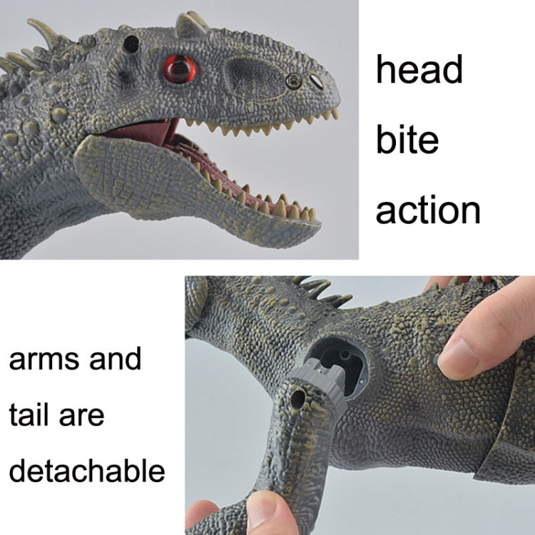 2.4G Wireless Remote Control Tyrannosaur Simulation Mechanical Dinosaur Model Toy, Gray, Red