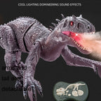 2.4G Wireless Remote Control Tyrannosaur Simulation Mechanical Dinosaur Model Toy, Gray, Red