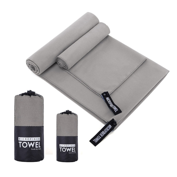 Absorbent Quick Dry Sports Towel Microfiber Bath Towel, 40x80cm – Durable Build, Easy to Use 40x80cm Gray Round Mesh Bag