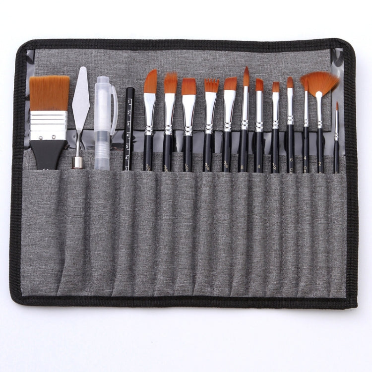 18 In 1 Multipurpose Nylon Hair Watercolor Paintbrush Acrylic Paintbrush, Dark Blue, Light Blue Dark Blue