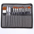 18 In 1 Multipurpose Nylon Hair Watercolor Paintbrush Acrylic Paintbrush, Dark Blue, Light Blue Dark Blue