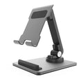 Portable Mobile Phone Tablet Desktop Stand, Square Swivel Dark Gray Square Swivel Dark Gray