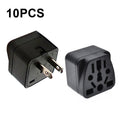 10 PCS WY-6 10A 250V Porous US Conversion Plug, WY-6 Black WY-6 Black