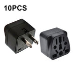 10 PCS WY-6 10A 250V Porous US Conversion Plug, WY-6 Black WY-6 Black