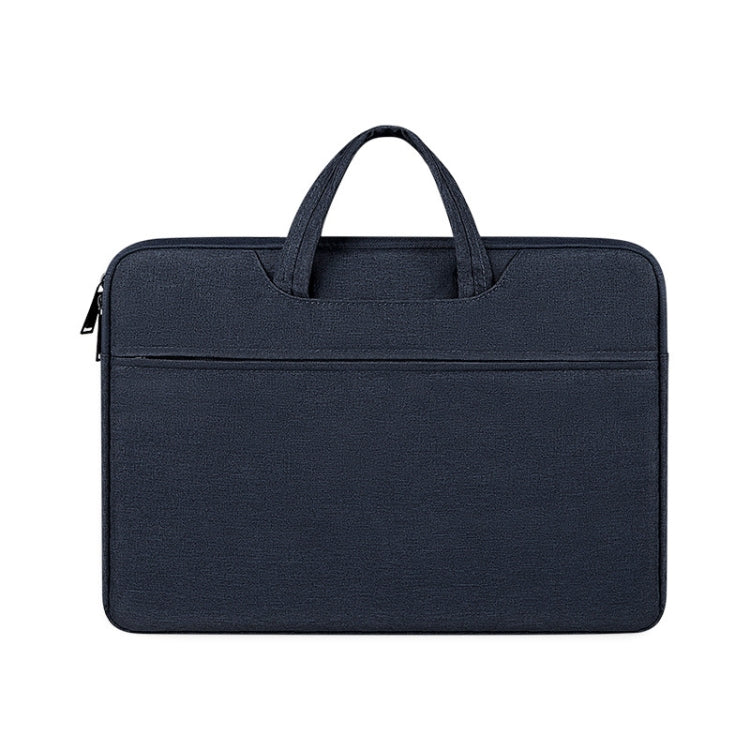 ST01 Large-Capacity Waterproof Shock-Absorbing Laptop Handbag, 13.3 inches, 14.1-15.4 inches, 15.6 inches – Waterproof, Wear-resistant 14.1-15.4 inches Navy Blue
