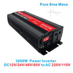 Gurxun Sine Wave Inverter 3000W 2/24/48/60V To 220V Car Boost Converter, 3000W 60V-220V, 3000W 12V-220V, 3000W 24V-220V, 3000W 48V-220V – TPU