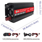 Gurxun 6000W High Power Sine Wave Inverter With Single Digital Display, 6000W 12V-220V, 6000W 24V-220V, 6000W 48V-220V, 6000W 60V-220V