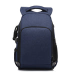 Cationic SLR Backpack Waterproof Photography Backpack with Headphone Cable Hole, Blue, Black, Red Blue