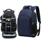 Cationic SLR Backpack Waterproof Photography Backpack with Headphone Cable Hole, Blue, Black, Red