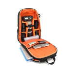 Oxford Cloth Waterproof Photography Backpack 17 Inch Laptop Backpack, Orange, Grey – Shockproof, Waterproof, Wear-resistant Orange