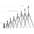 QingZhuangShiDai Q666 Portable Travel SLR Camera Aluminum Magnesium Alloy Tripod, Q666(Black)