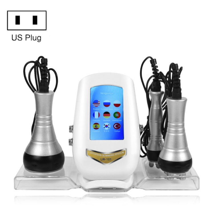 3-in-1 40K Ultrasonic Fat Blasting Device Radio Frequency Beauty Device, Metal Handle, Plastic Handle – Durable Build, Easy to Use Plastic Handle US Plug