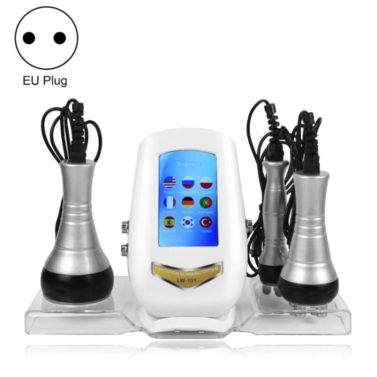 3-in-1 40K Ultrasonic Fat Blasting Device Radio Frequency Beauty Device, Metal Handle, Plastic Handle – Durable Build, Easy to Use Plastic Handle EU Plug