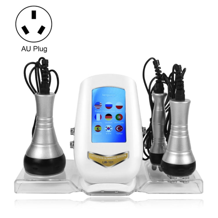 3-in-1 40K Ultrasonic Fat Blasting Device Radio Frequency Beauty Device, Metal Handle, Plastic Handle – Durable Build, Easy to Use Plastic Handle AU Plug