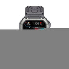 KR06 1.8 Inch Heart Rate Blood Pressure Monitoring Smart Calling Watch, Black, Green Black