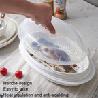Microwave Fish Steamer With Lid Preserved Steamed Fish Plate, Steamed Fish Plate