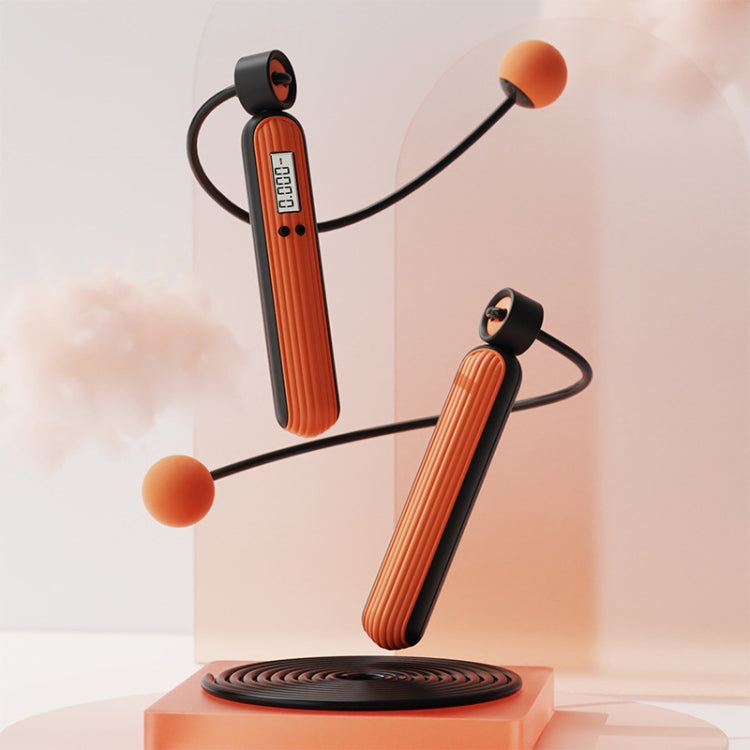 Fitness Sport Intelligent Electronic Counting Skipping Rope, Style:, Long Rope (Carmine), Long Rope (Blue), Long Rope (Orange), Small Ball Dual Use (Carmine), Small Ball Dual Use (Blue), Small Ball Dual Use (Orange), Big Ball (Carmine), Big Ball... Small Ball Dual Use (Orange)