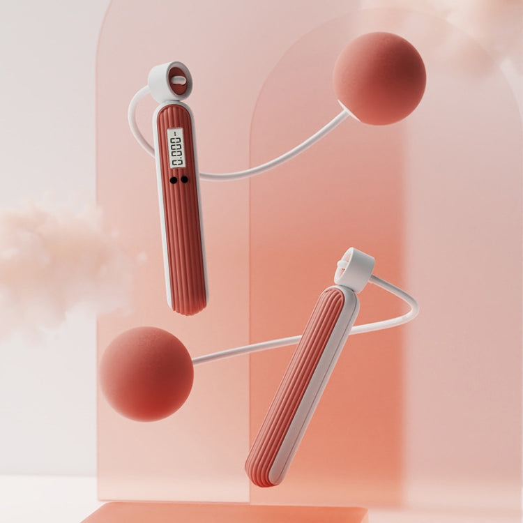 Fitness Sport Intelligent Electronic Counting Skipping Rope, Style:, Long Rope (Carmine), Long Rope (Blue), Long Rope (Orange), Small Ball Dual Use (Carmine), Small Ball Dual Use (Blue), Small Ball Dual Use (Orange), Big Ball (Carmine), Big Ball... Big Ball (Carmine)