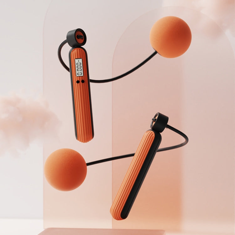 Fitness Sport Intelligent Electronic Counting Skipping Rope, Style:, Long Rope (Carmine), Long Rope (Blue), Long Rope (Orange), Small Ball Dual Use (Carmine), Small Ball Dual Use (Blue), Small Ball Dual Use (Orange), Big Ball (Carmine), Big Ball... Big Ball (Orange)