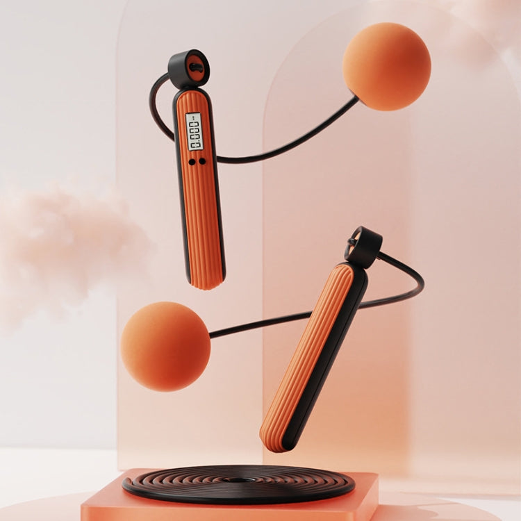 Fitness Sport Intelligent Electronic Counting Skipping Rope, Style:, Long Rope (Carmine), Long Rope (Blue), Long Rope (Orange), Small Ball Dual Use (Carmine), Small Ball Dual Use (Blue), Small Ball Dual Use (Orange), Big Ball (Carmine), Big Ball... Big Ball Dual Use (Orange)