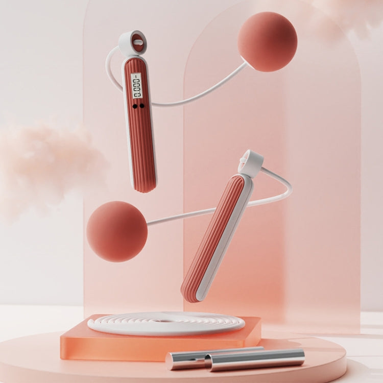 Fitness Sport Intelligent Electronic Counting Skipping Rope, Style:, Long Rope (Carmine), Long Rope (Blue), Long Rope (Orange), Small Ball Dual Use (Carmine), Small Ball Dual Use (Blue), Small Ball Dual Use (Orange), Big Ball (Carmine), Big Ball... Load Big Ball Dual Use (Carmine)