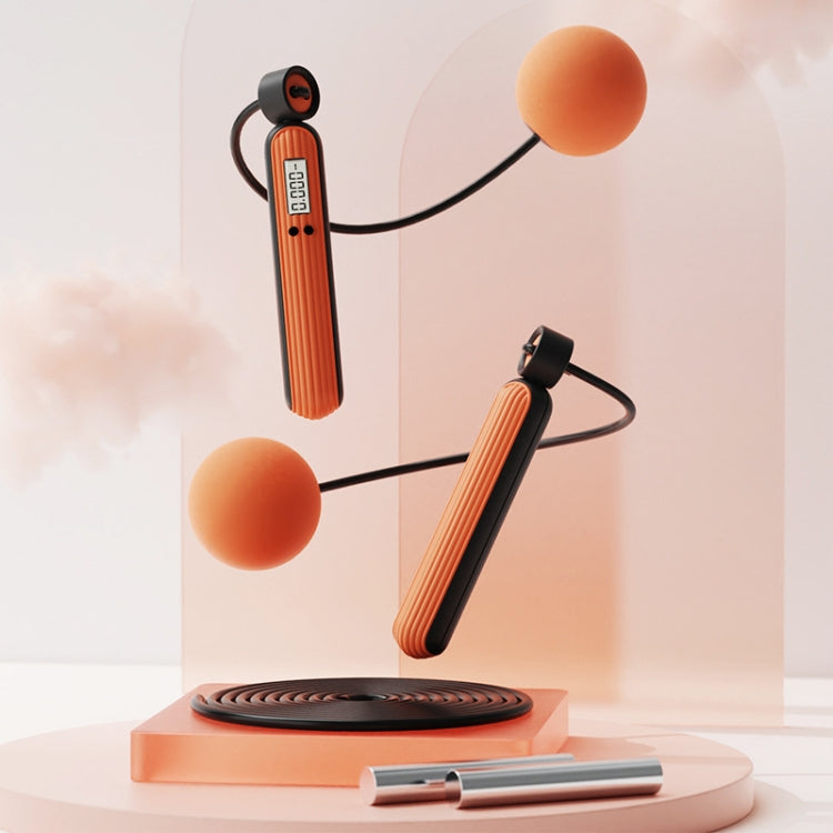 Fitness Sport Intelligent Electronic Counting Skipping Rope, Style:, Long Rope (Carmine), Long Rope (Blue), Long Rope (Orange), Small Ball Dual Use (Carmine), Small Ball Dual Use (Blue), Small Ball Dual Use (Orange), Big Ball (Carmine), Big Ball... Load Big Ball Dual Use (Orange)