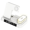 A37 30W 3-in-1 Wireless Charging Phone Stand with RGB Night Light & Alarm Clock Function, A37 30W White, A37 30W Black A37 30W White White