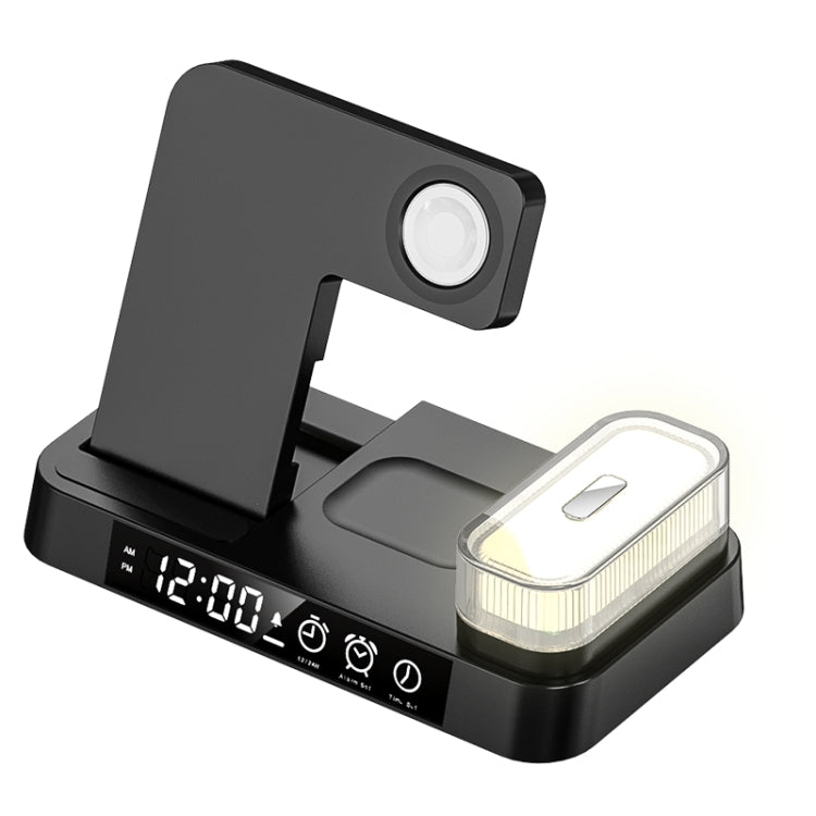 A37 30W 3-in-1 Wireless Charging Phone Stand with RGB Night Light & Alarm Clock Function, A37 30W White, A37 30W Black – Magnetic, Wireless Charging, TPU A37 30W Black Black