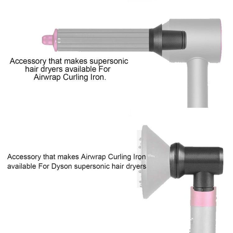 For Dyson Hair Dryer Curling Iron Accessories, Hair Dryer Adapter, 1pair Long Barrels Rose Red, 1pair Long Barrels +2 Adapters Rose Red, 1pair Long Barrels +1 Adapter Rose Red, Hair Curling Adapter