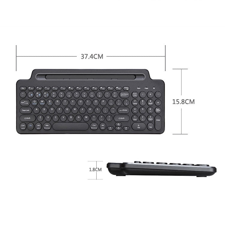 2.4G Bluetooth Wireless Keyboard With Card Slot Bracket, With Touchpad, No Touchpad – Card Slot, Bluetooth