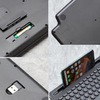 2.4G Bluetooth Wireless Keyboard With Card Slot Bracket, With Touchpad, No Touchpad – Card Slot, Bluetooth