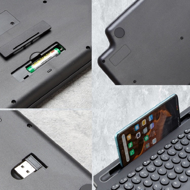 2.4G Bluetooth Wireless Keyboard With Card Slot Bracket, With Touchpad, No Touchpad – Card Slot, Bluetooth
