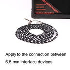 Guitar Connection Wire Folk Bass Performance Noise Reduction Elbow Audio Guitar Wire, Size:, 0.5m(Black White), 1m(Black White), 6m(Black White)