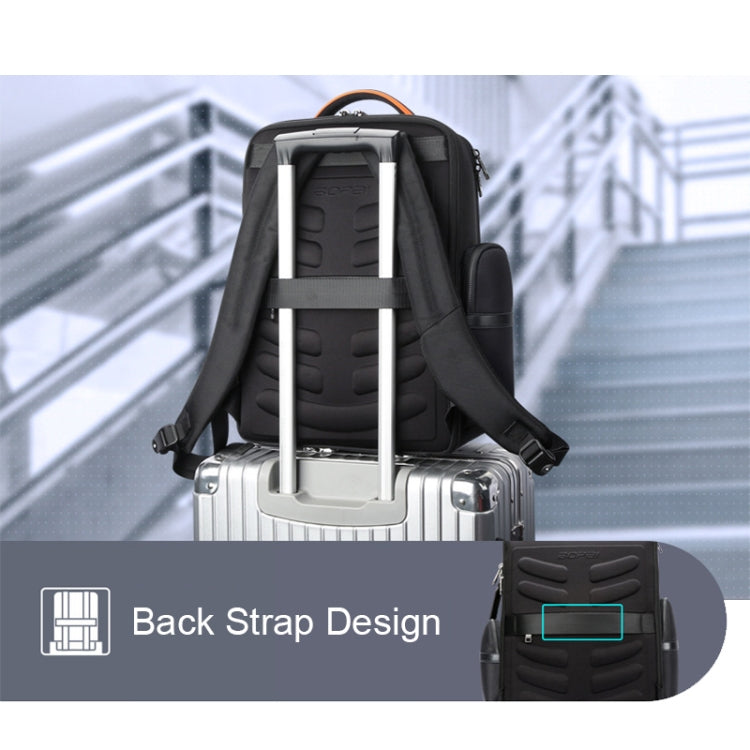 Bopai 61-86611 Multifunctional Wear-resistant Anti-theft Laptop Backpack with USB Charging Hole – Waterproof, Wear-resistant, Leather