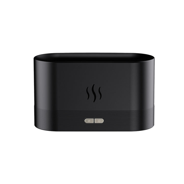 7 Color Flame Aromatherapy Machine Home Office Desk Air Humidifier, 7 Color(Black), 7 Color (White) 7 Color(Black) Black