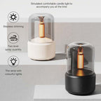 120ML Simulated Candlelight Aroma Diffuser USB Home Atmosphere Night Light Humidifier, DQ702 (Black), DQ702 (Beige)